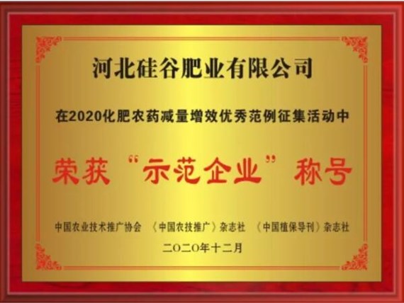 示范企業(yè) | 河北硅谷肥業(yè)：推廣有機(jī)硅功能肥 助力化肥減量增效
